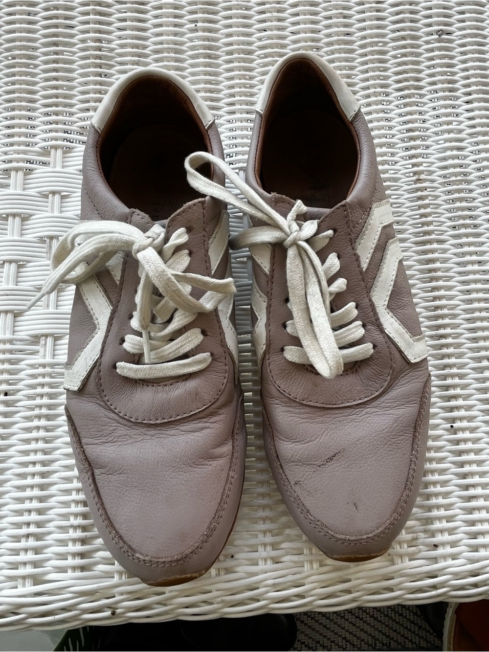 Frye Women’s Casual Leather Sneakers in Pink with White Accents